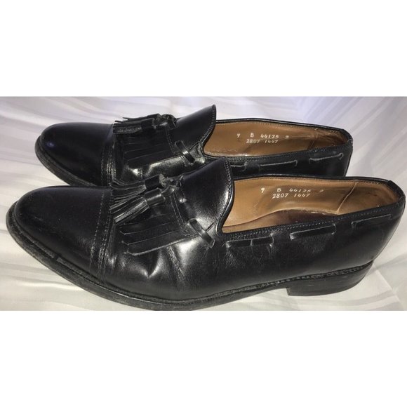 Allen Edmonds Dalton Dress Loafer Kiltie Tassel Mens Size 9B Cap Toe Black main image 7